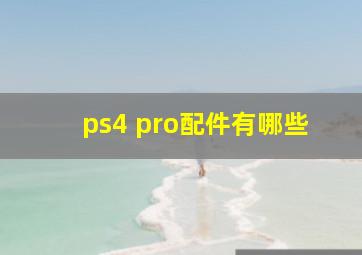 ps4 pro配件有哪些